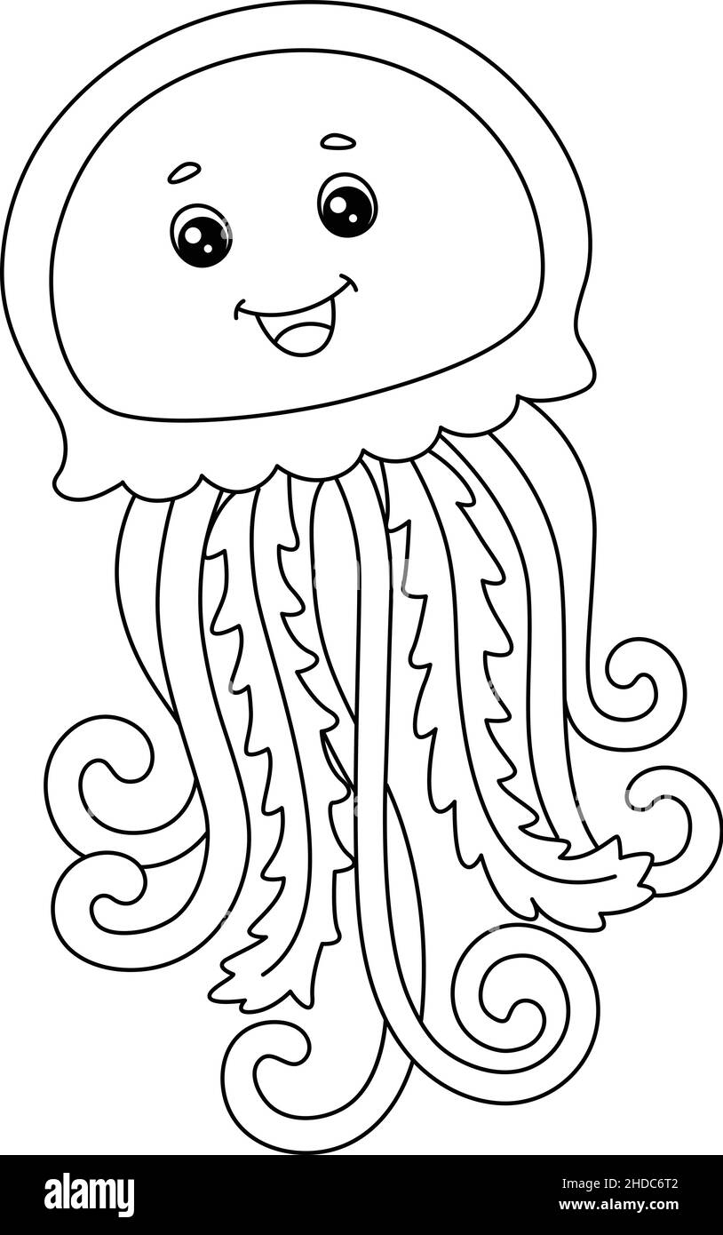 jelly fish coloring page