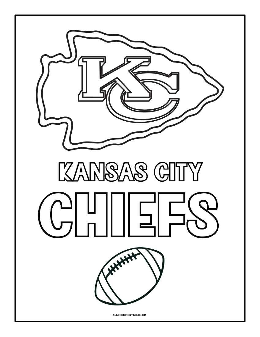 Kansas City Chiefs Logo Coloring Page Free Printable