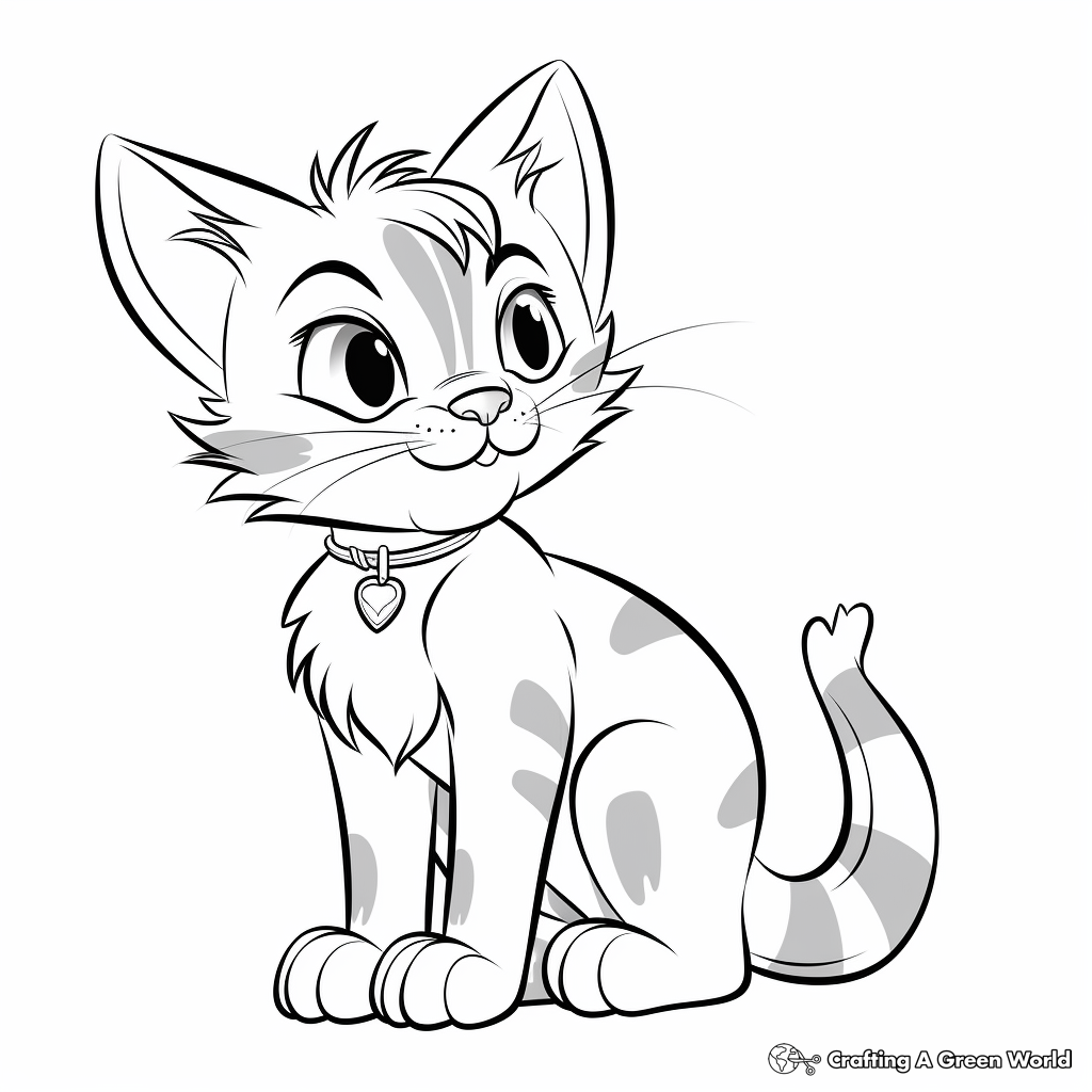 kitty cat color pages