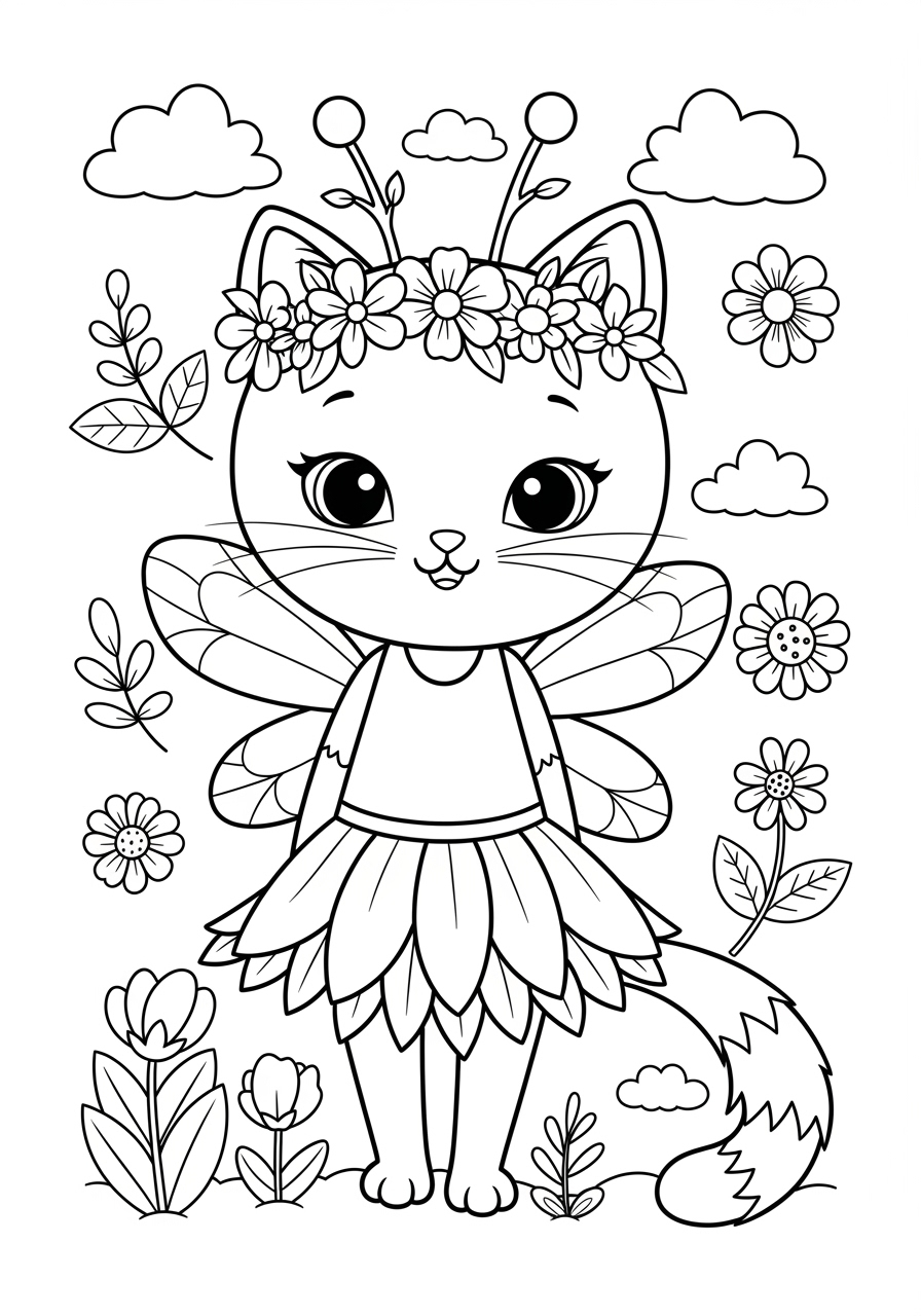Kitty Fairy Gabby s Dollhouse Coloring Page To Print Kitty Fairy Gabby s Dollhouse Coloring Page To Print