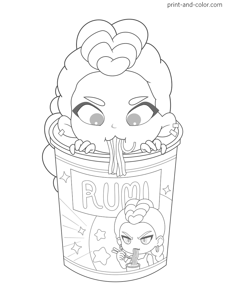 demon hunters coloring page