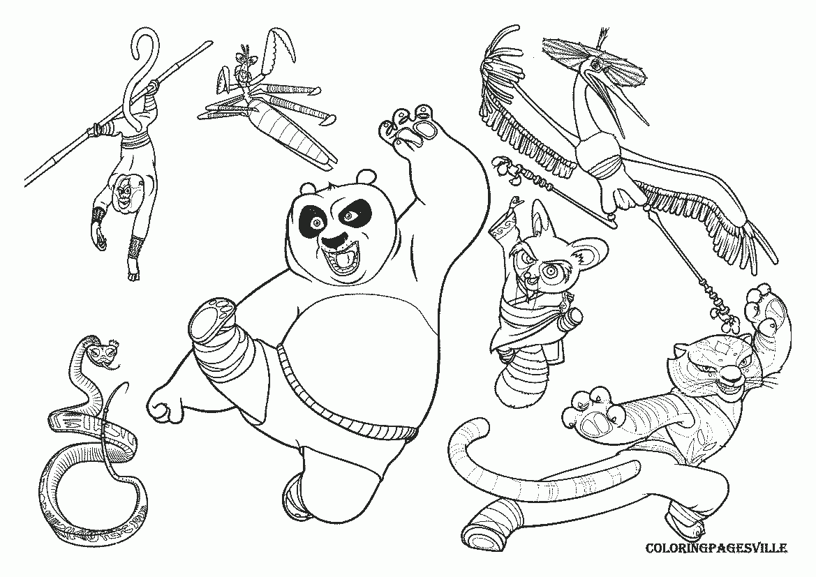 kung fu panda coloring pages