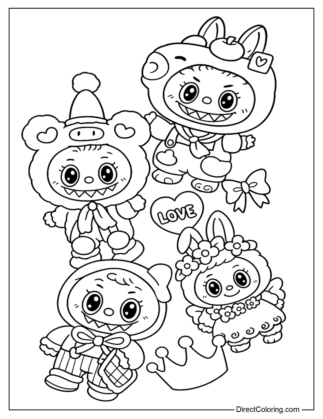labubu printable coloring pages