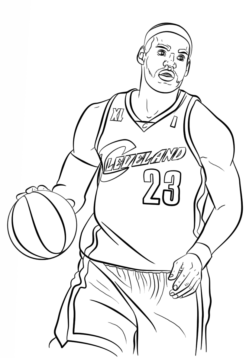 LeBron James Coloring Page Free Printable