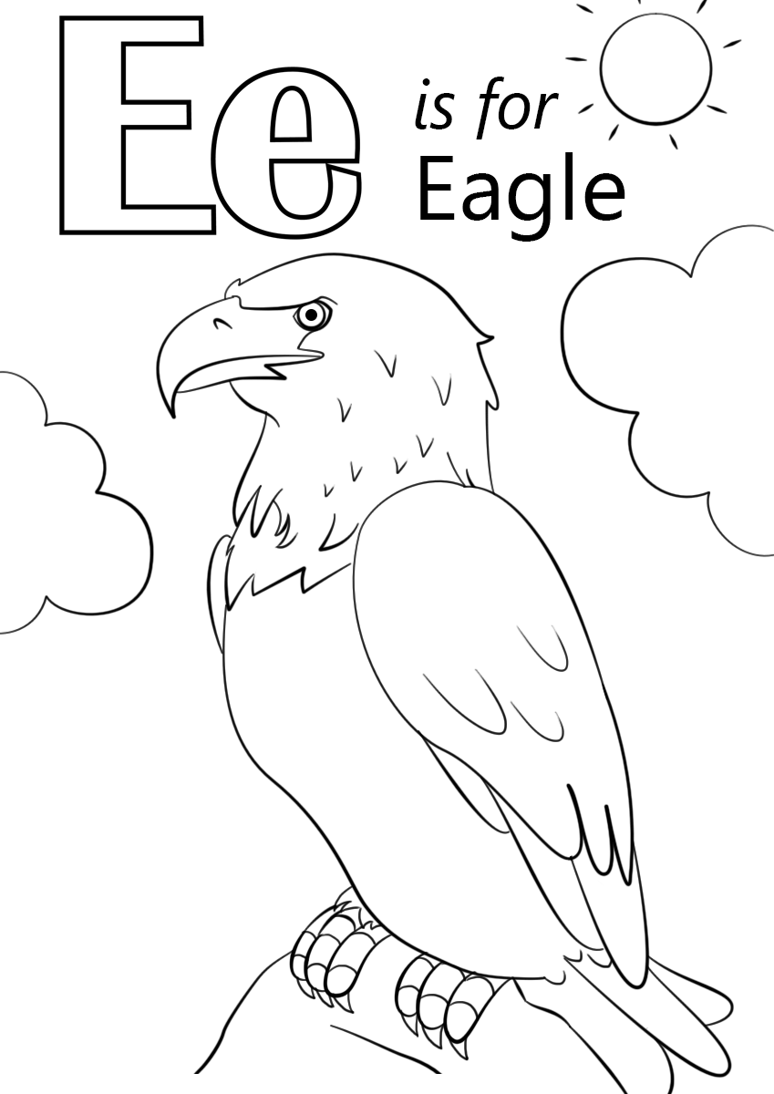 letter e coloring page letter e coloring page