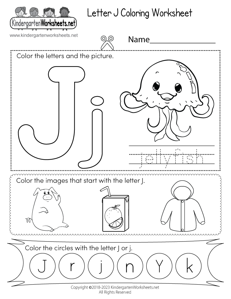 letter j coloring page