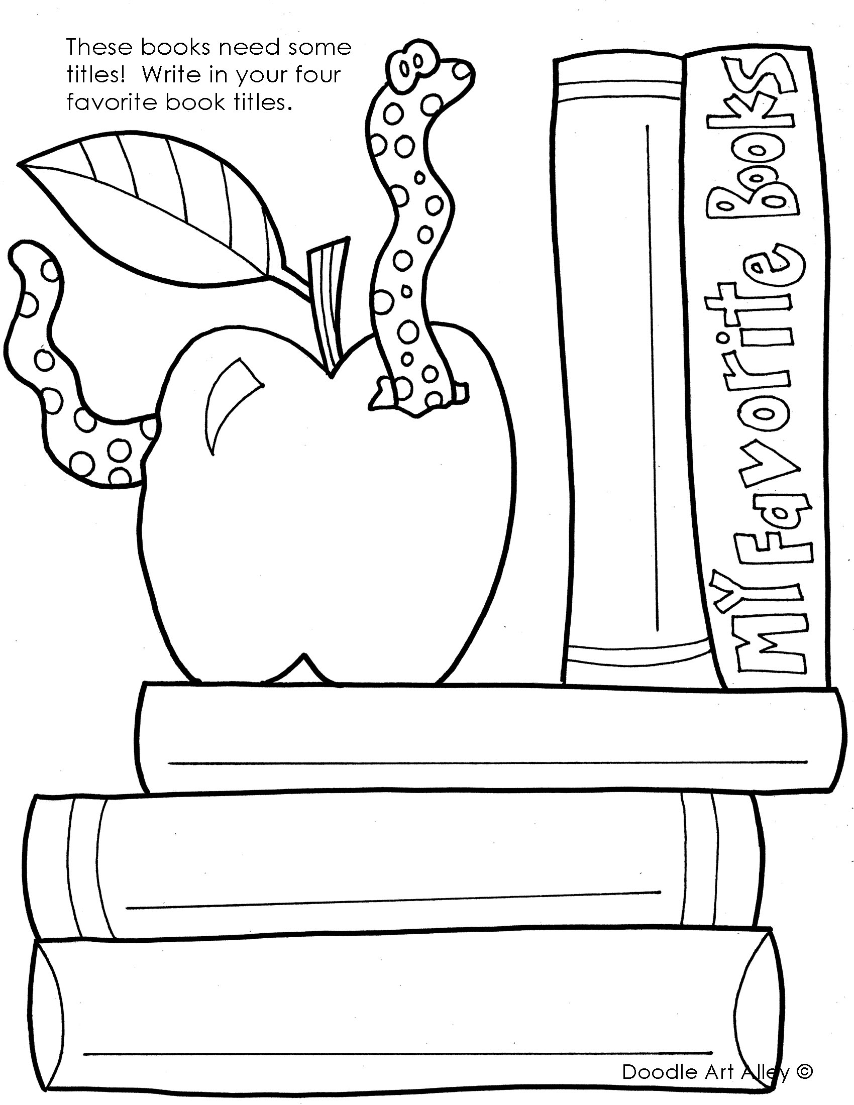 Library Coloring Pages CLASSROOM DOODLES