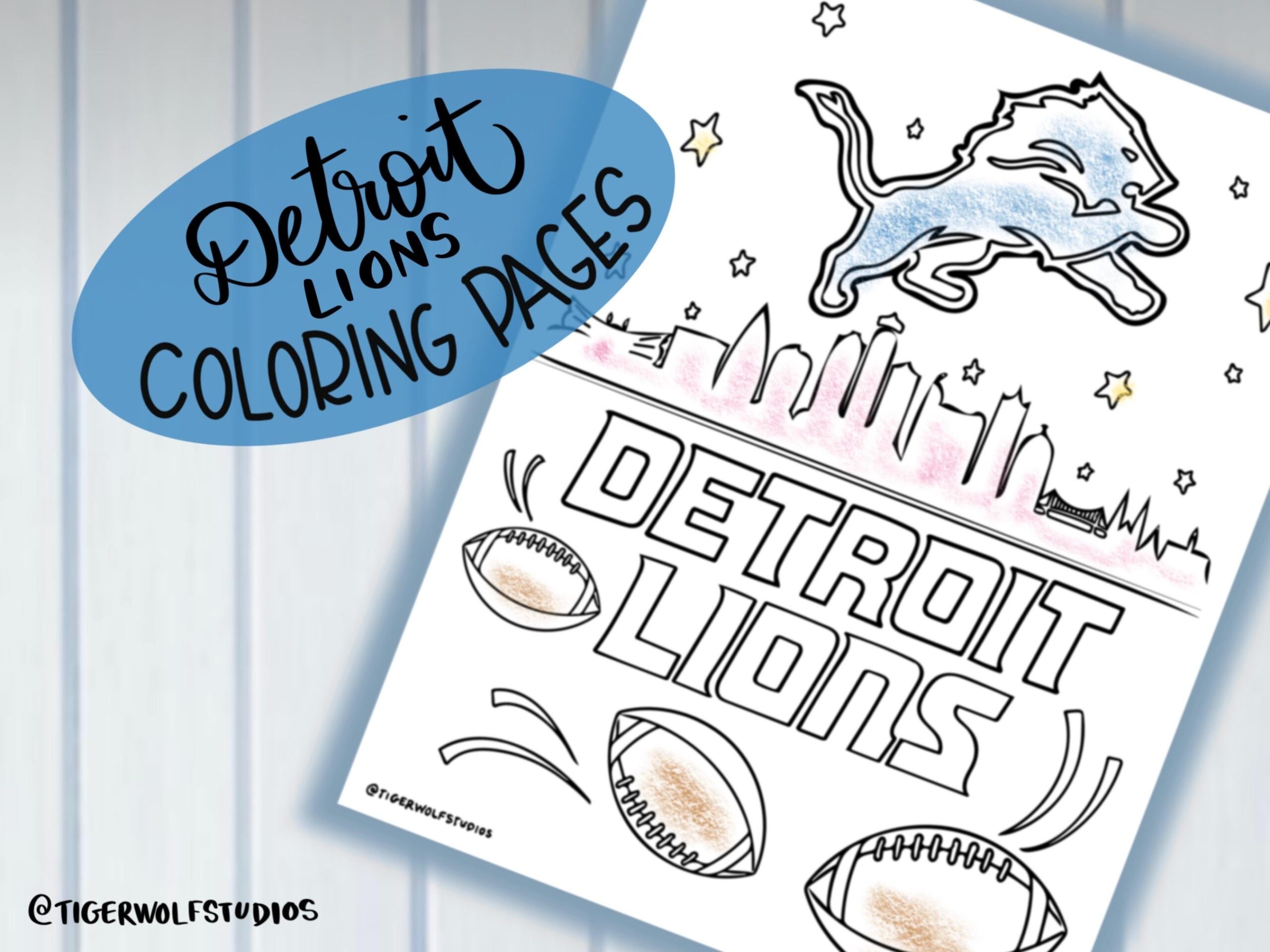 Lions Coloring Pages Digital Download party Kids Activities Toddler Drawing Football Detroit Michigan Etsy Lions Coloring Pages Digital Download party Kids Activities Toddler Drawing Football Detroit Michigan Etsy