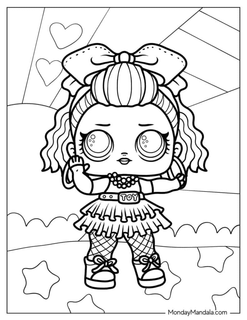 Lol Surprise Baby Coloring Pages Sister Dolls Lol Dolls Coloring Sheets Lol Little Sister Coloring Pages