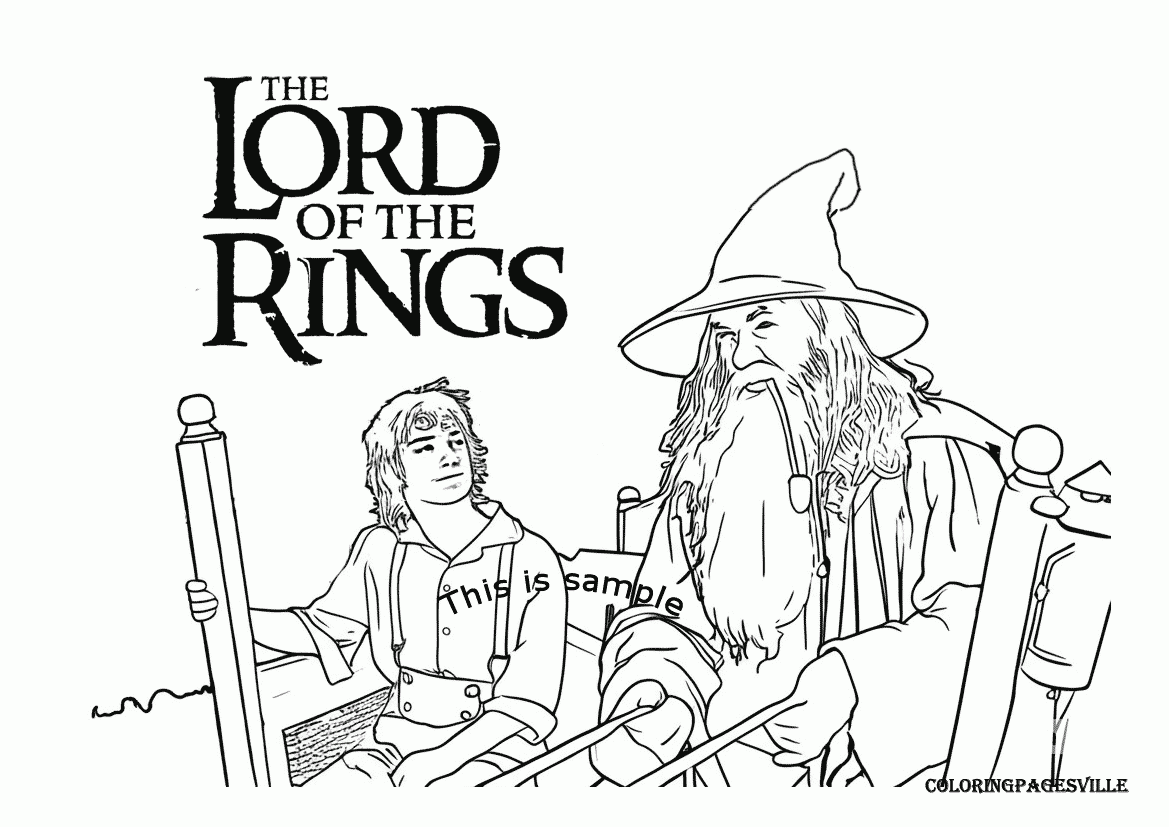 Lord Of The Rings Coloring Pages
