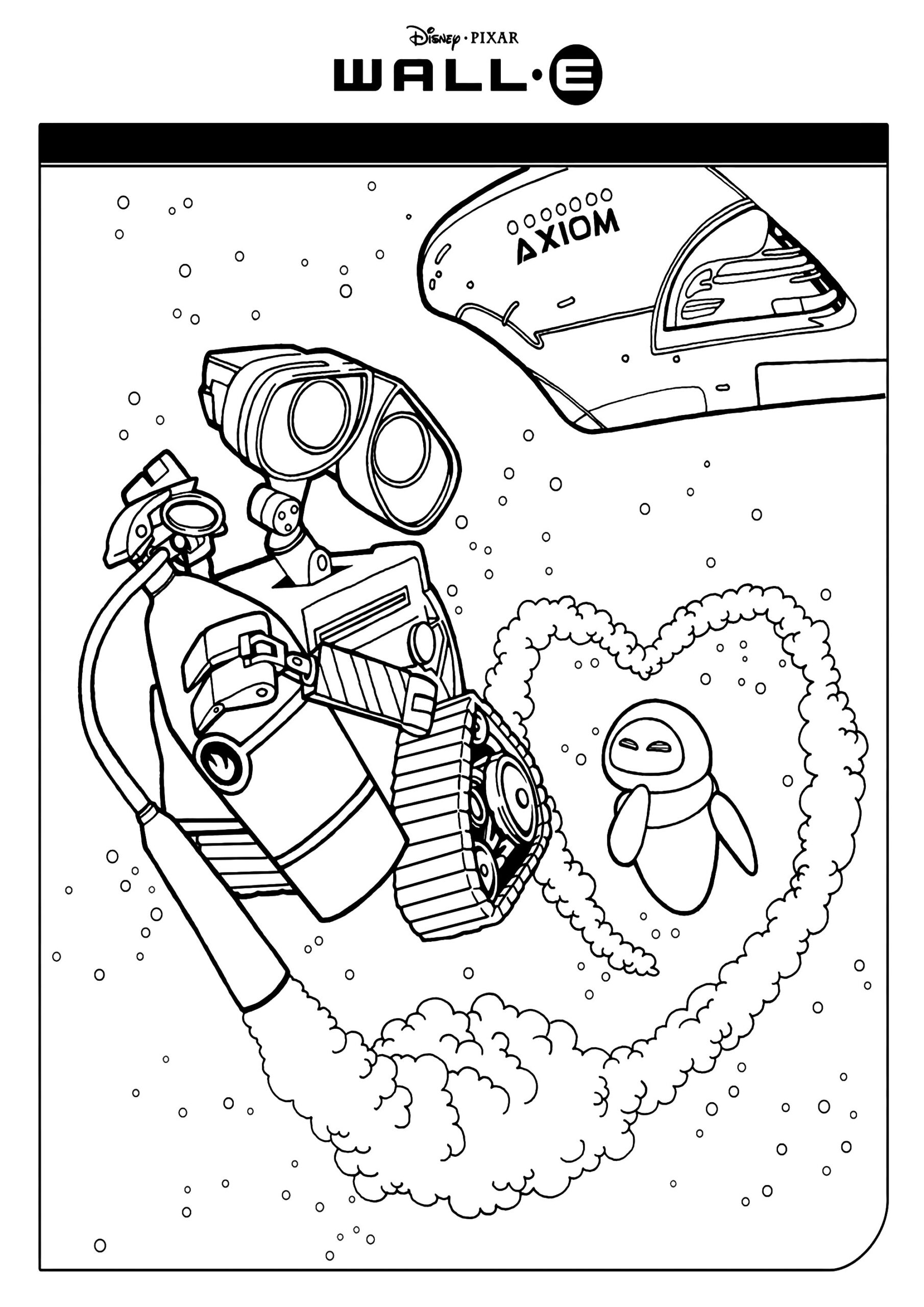 Love Between Wall E And Eve Wall E Coloring Pages Love Between Wall E And Eve Wall E Coloring Pages