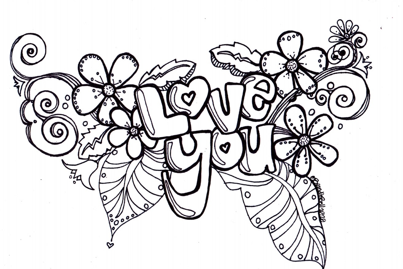 i love you coloring page
