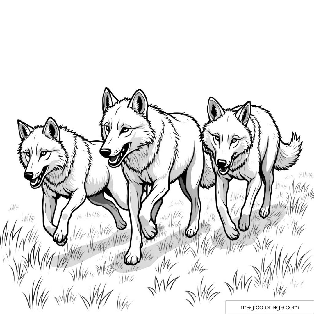 coloring pages of wolves