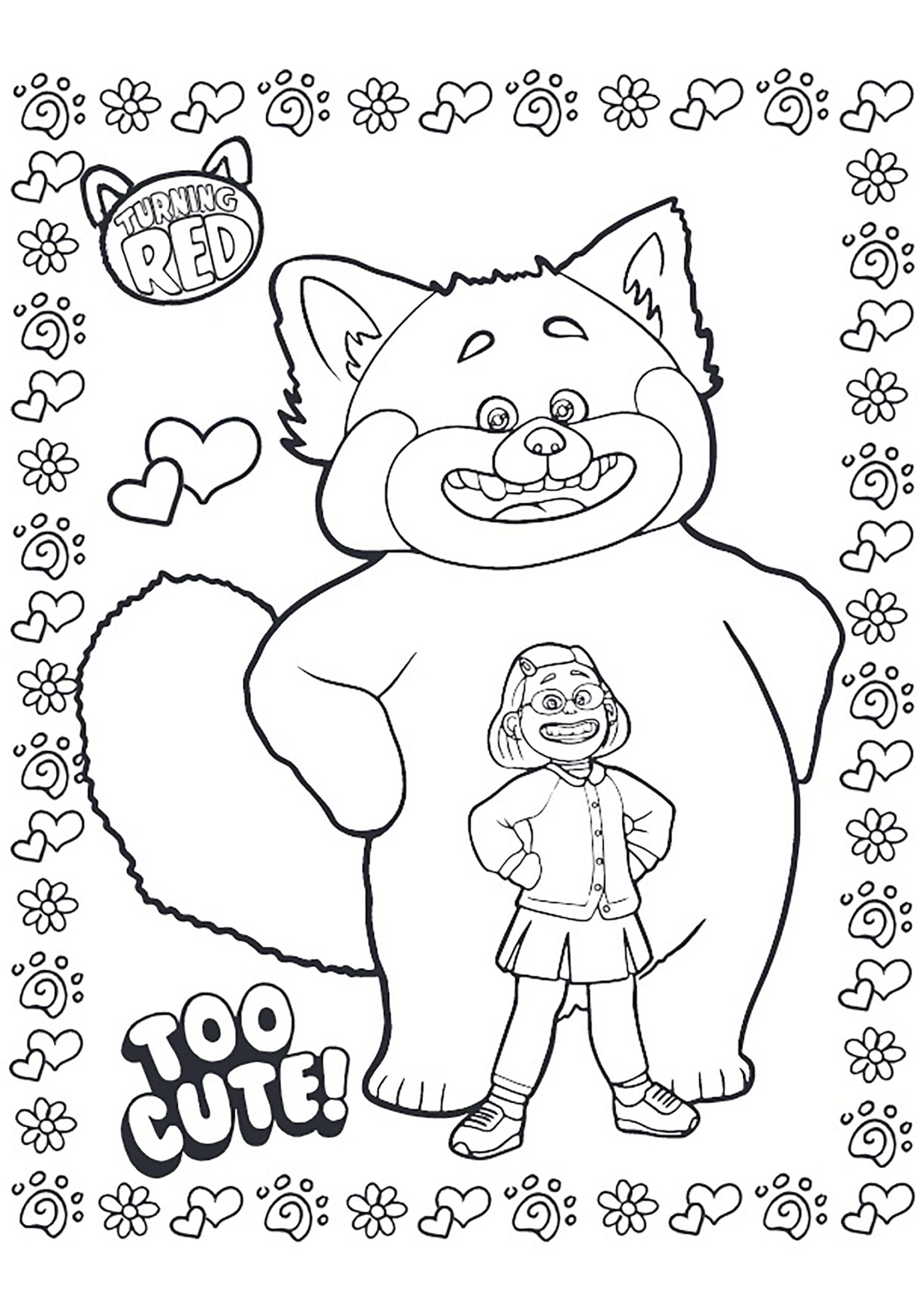 Meilin Lee In Turning Red Turning Red Coloring Pages