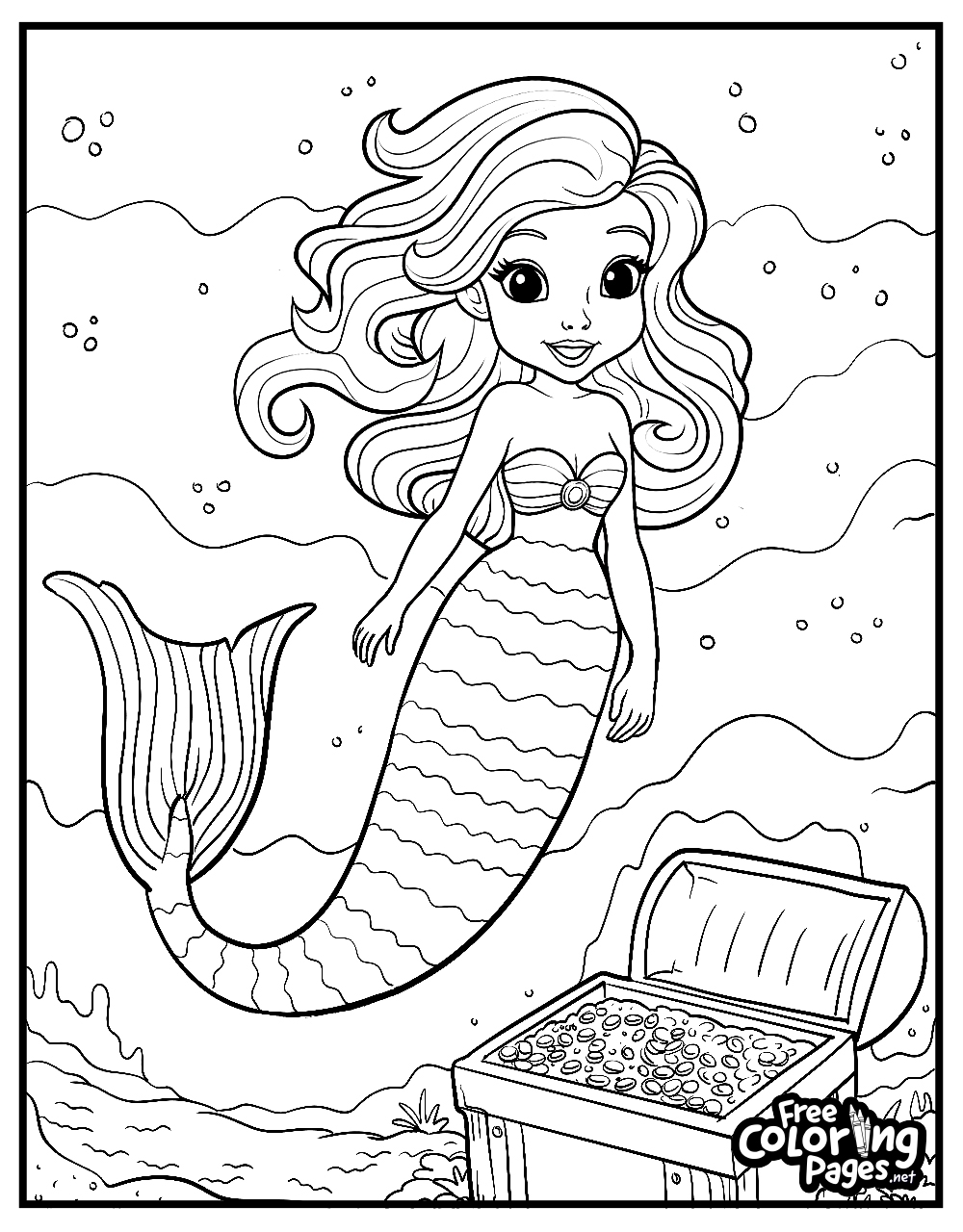 Mermaid Coloring Pages Ariel Coloring Pages FreeColoringPages