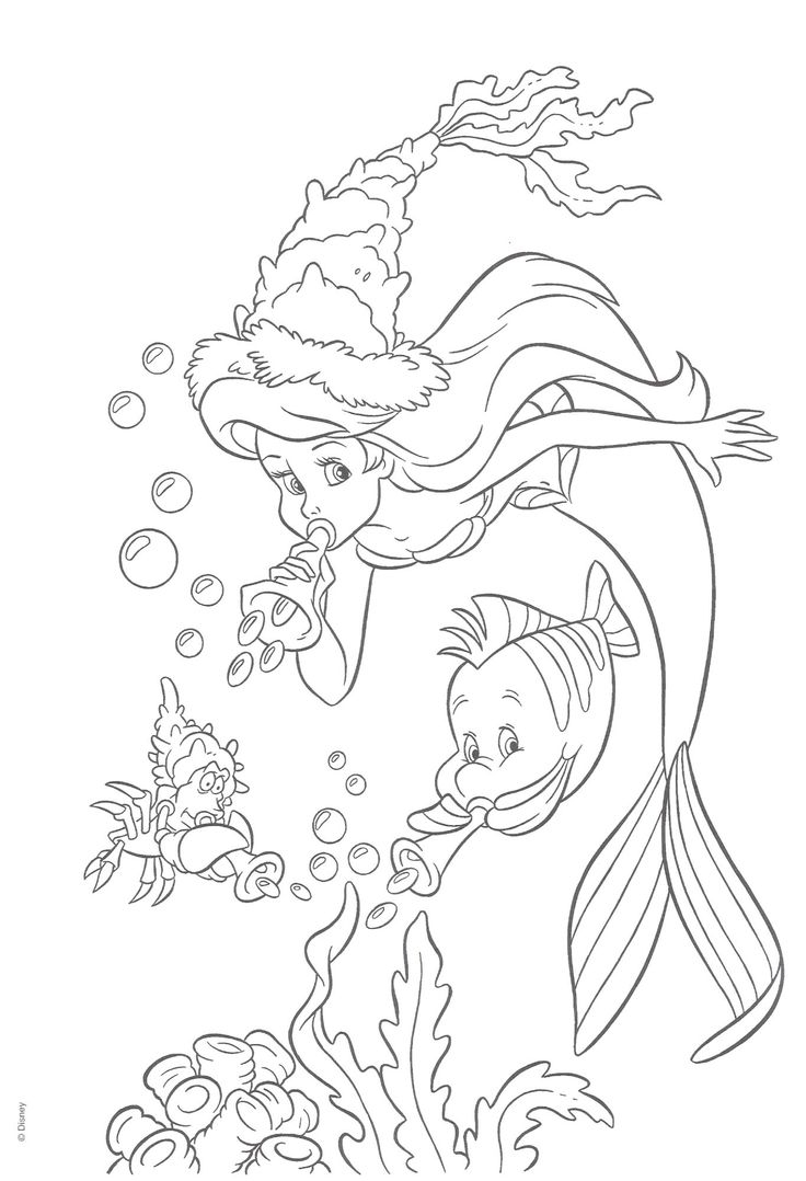 Mermaid Coloring Pages Birthday Party