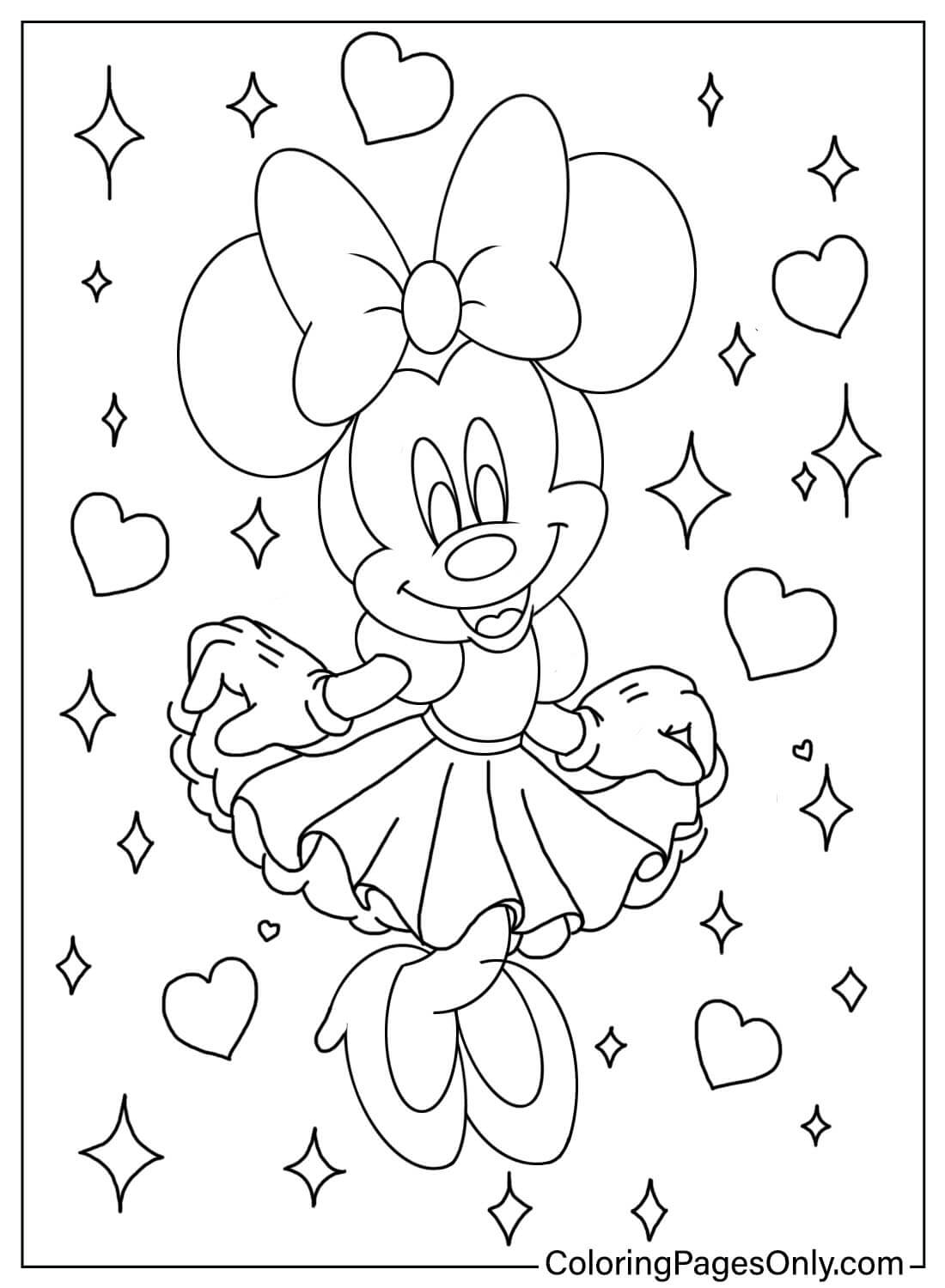 mini mouse coloring page