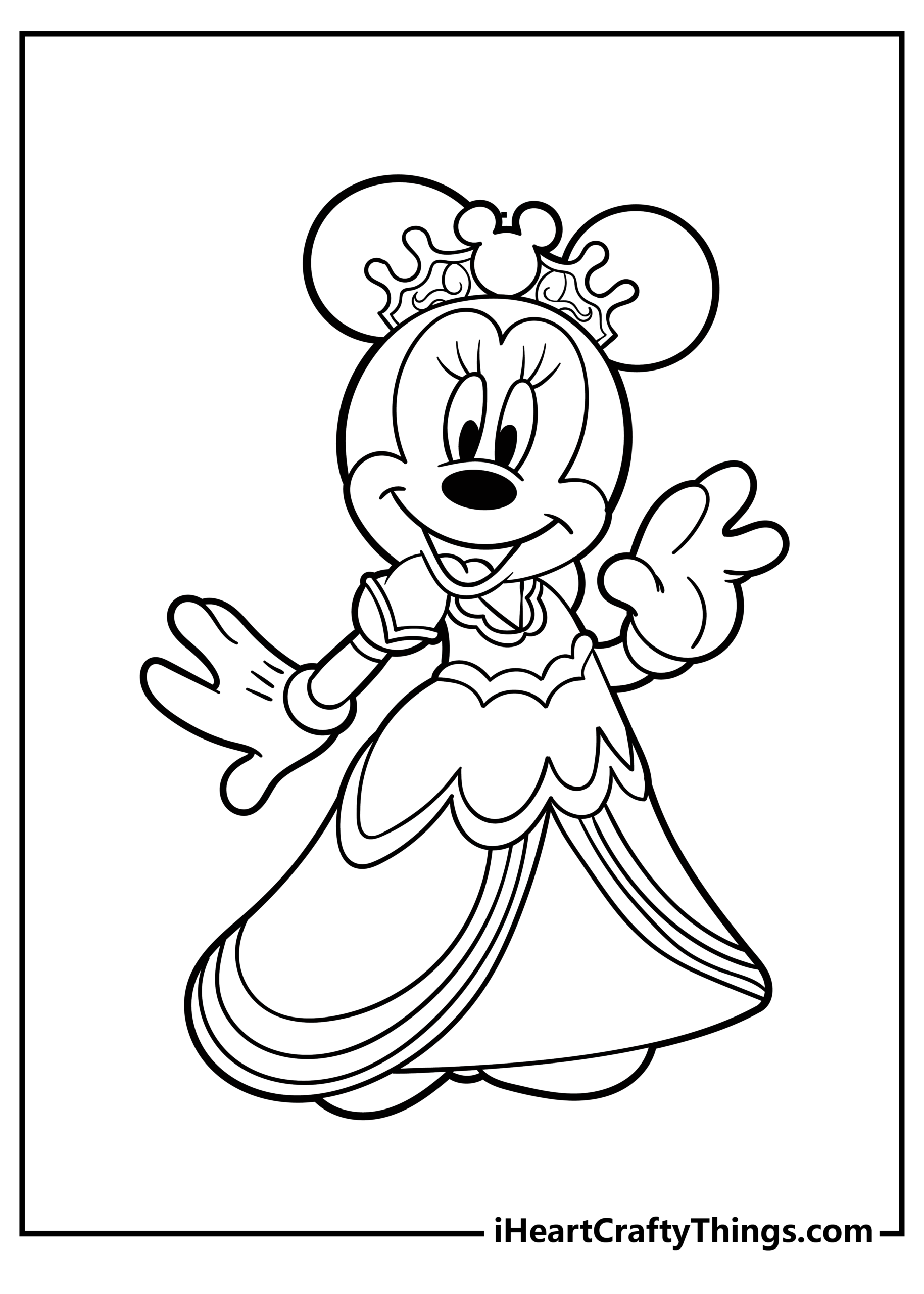 minnie mouse coloring page