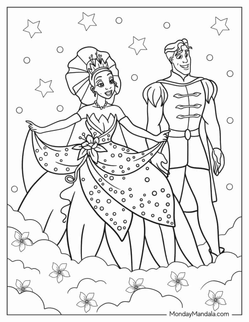 disney princess tiana coloring pages