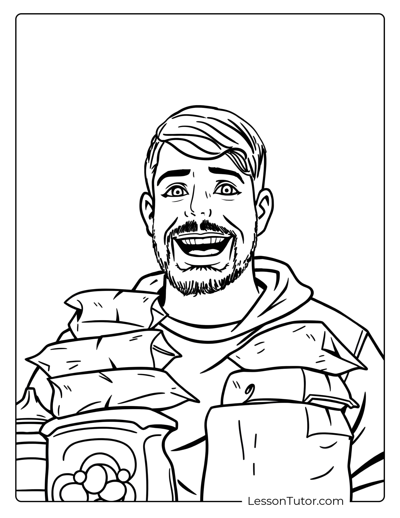 Mr Beast Coloring Pages Lesson Tutor Mr Beast Coloring Pages Lesson Tutor