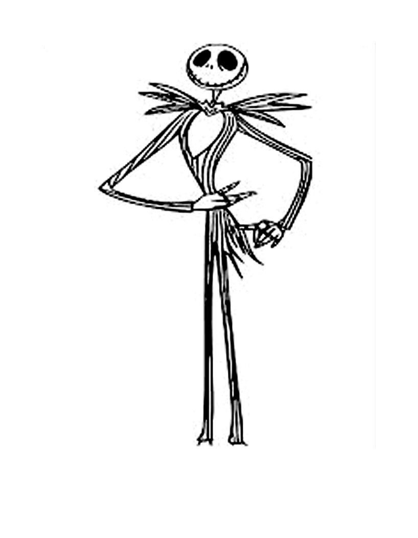 Mr Jack s Christmas Image To Download And Color The Nightmare Before Christmas Coloring Pages