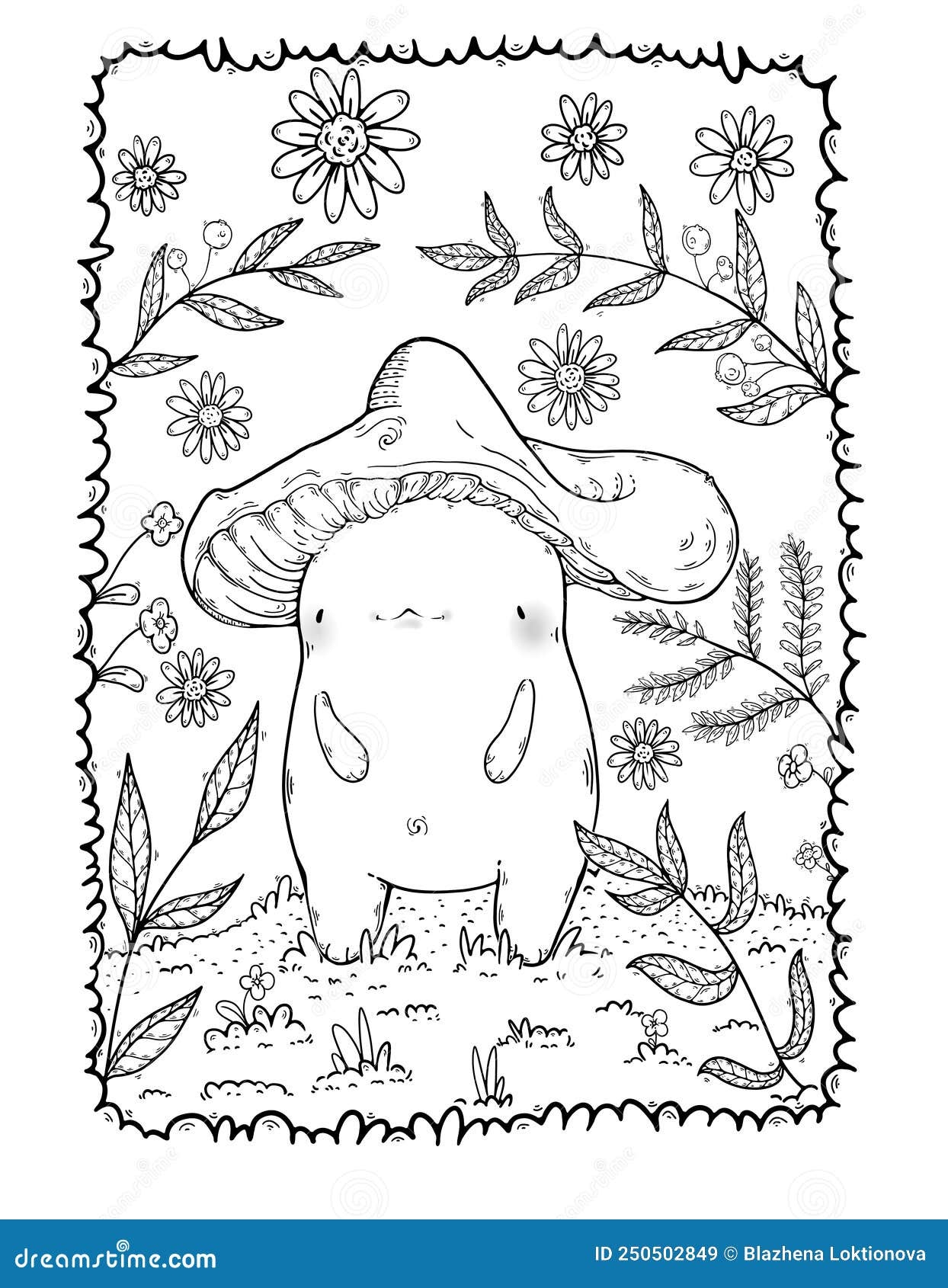 cute mushroom coloring pages
