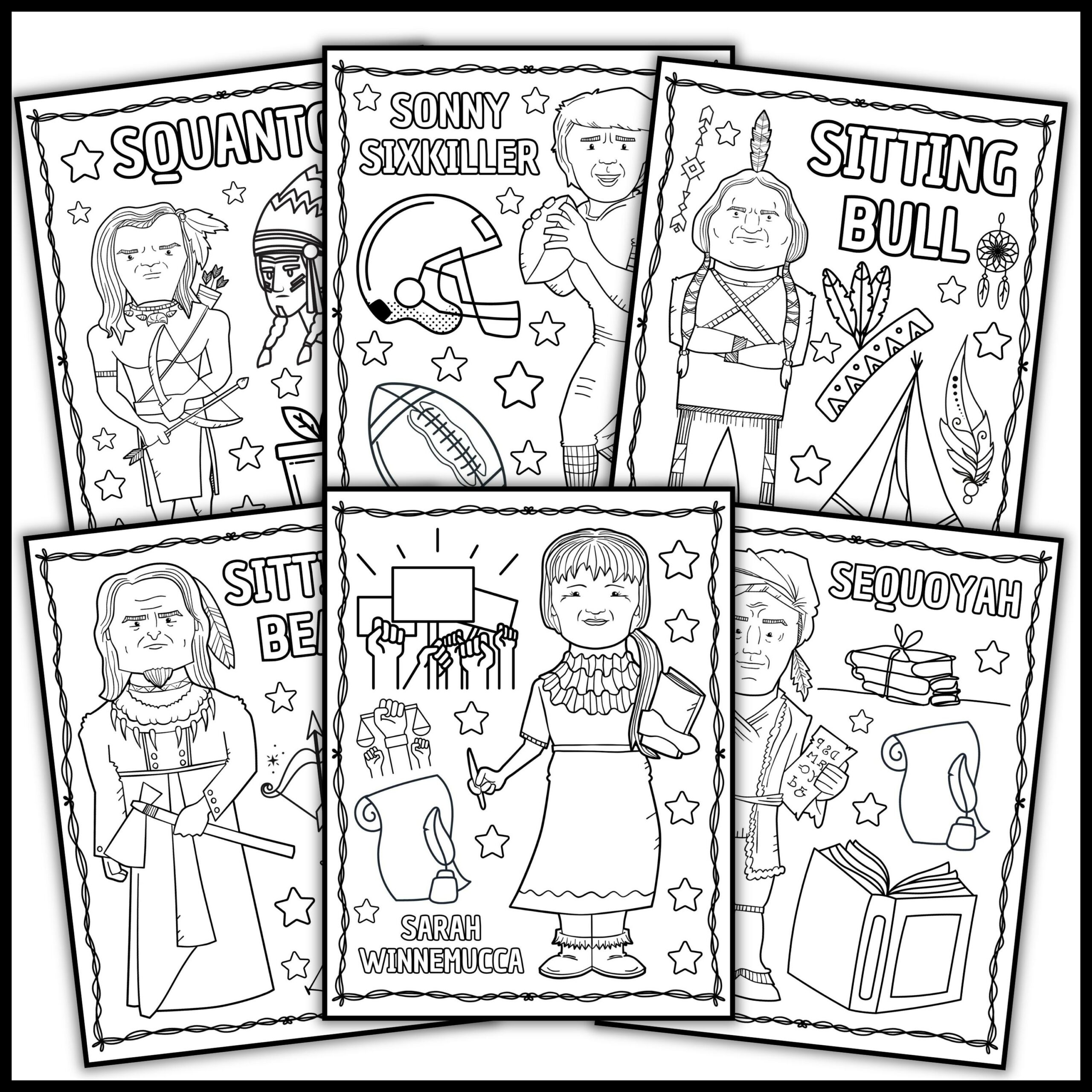 native american coloring pages