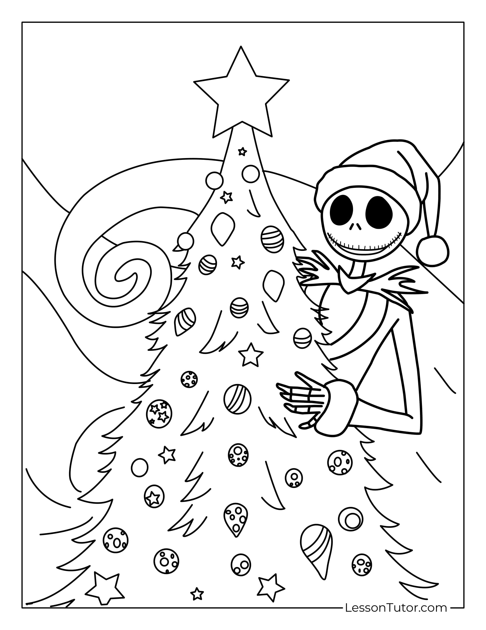 Nightmare Before Christmas Coloring Pages Lesson Tutor Nightmare Before Christmas Coloring Pages Lesson Tutor