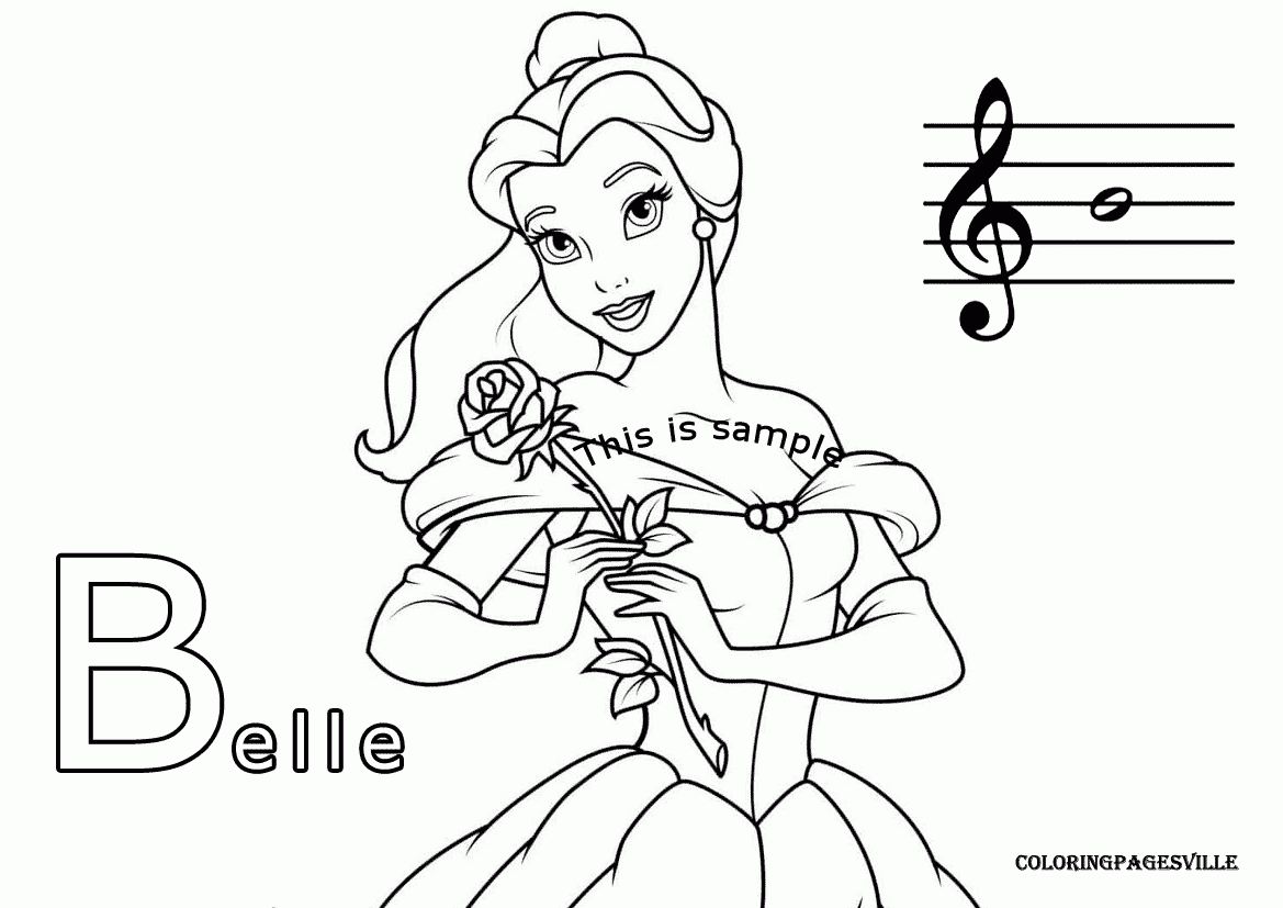 beauty and the beast coloring page
