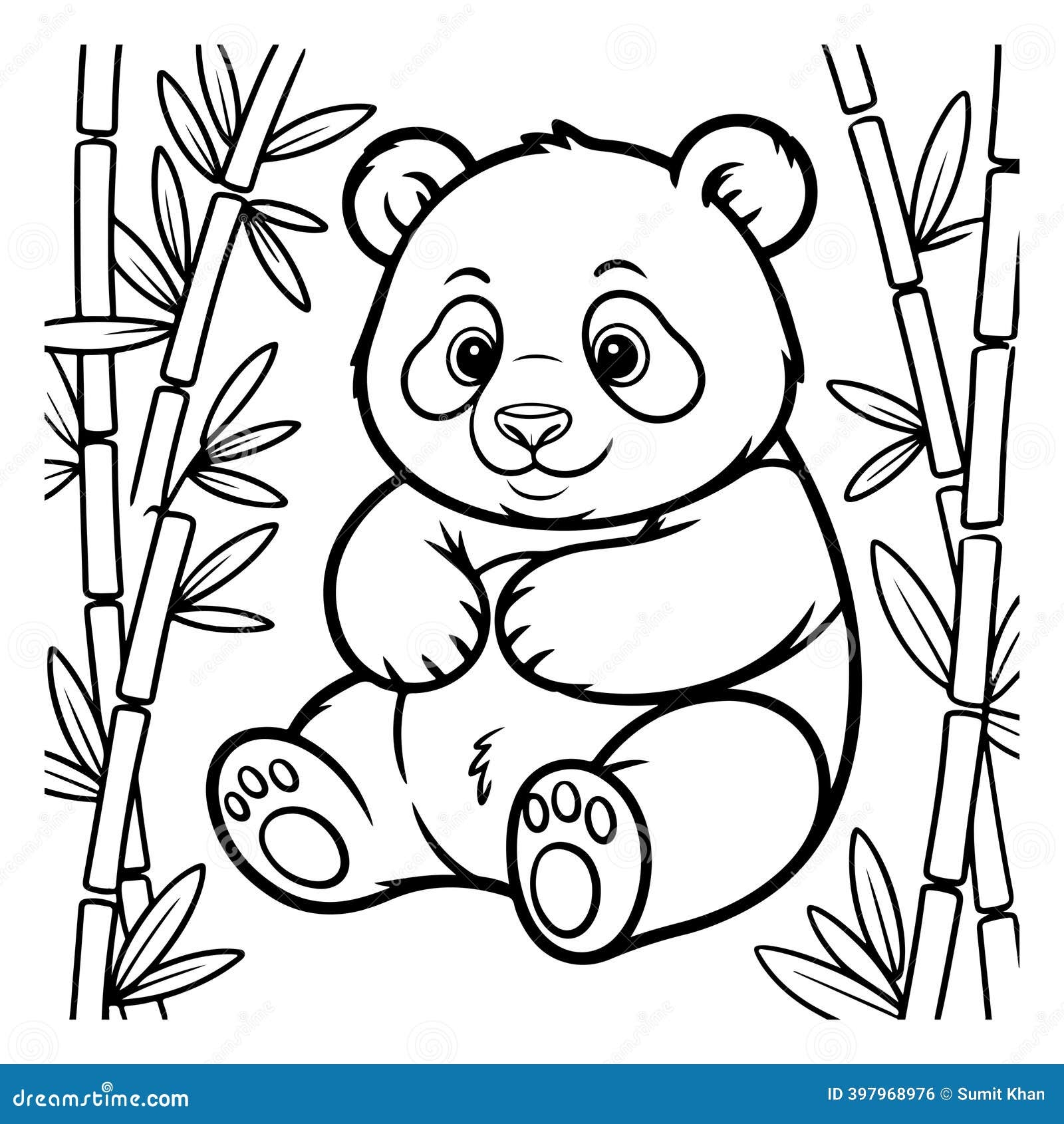coloring page of a panda bear