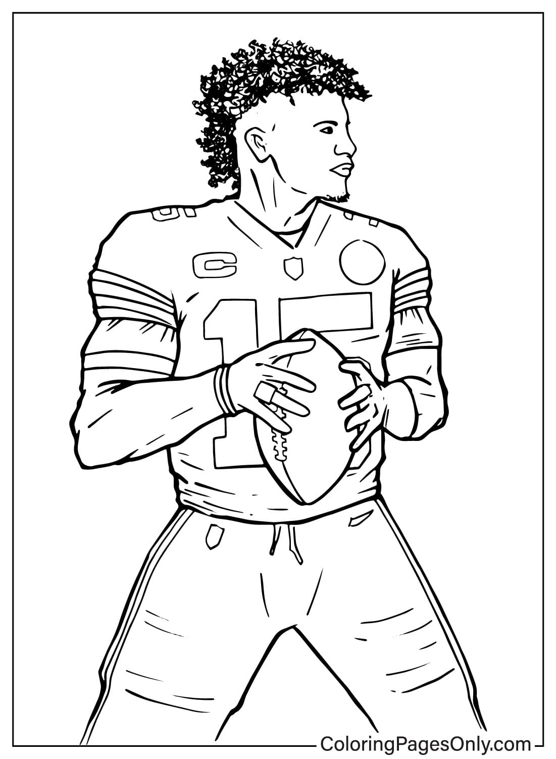 Patrick Mahomes Coloring Pages