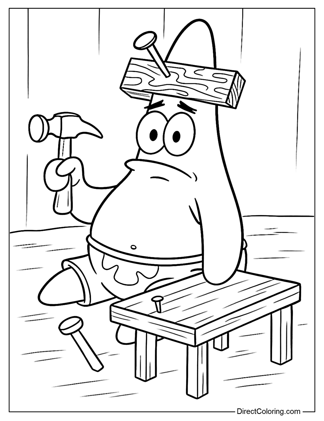 Patrick Star Coloring Pages Free PDF To Download And Print