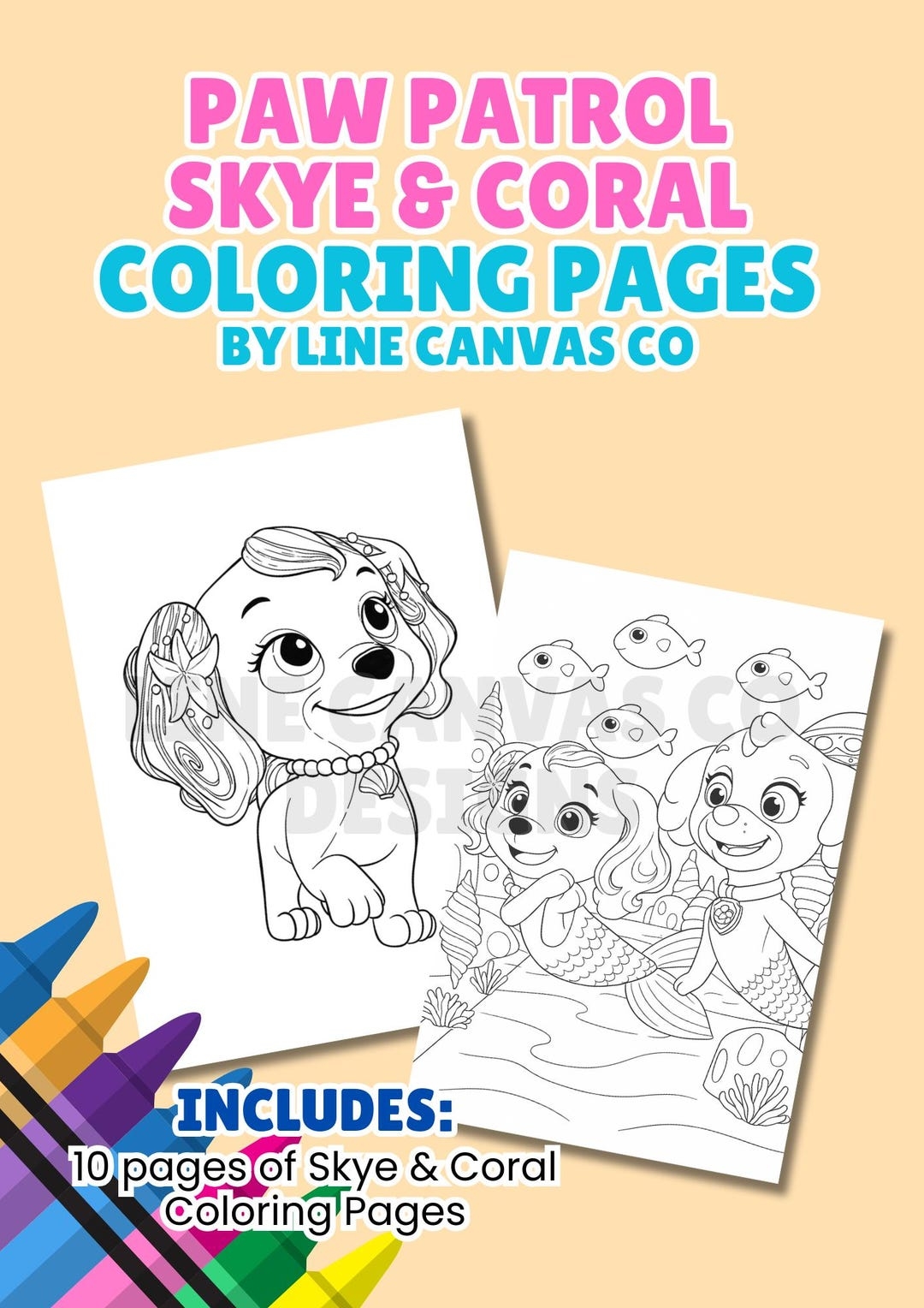 Paw Patrol Skye Coral Coloring Pages Pack Of 10 PDF For Kids Parties Home Activities Quiet Time Art Class Etc Etsy Israel Paw Patrol Skye Coral Coloring Pages Pack Of 10 PDF For Kids Parties Home Activities Quiet Time Art Class Etc Etsy Israel