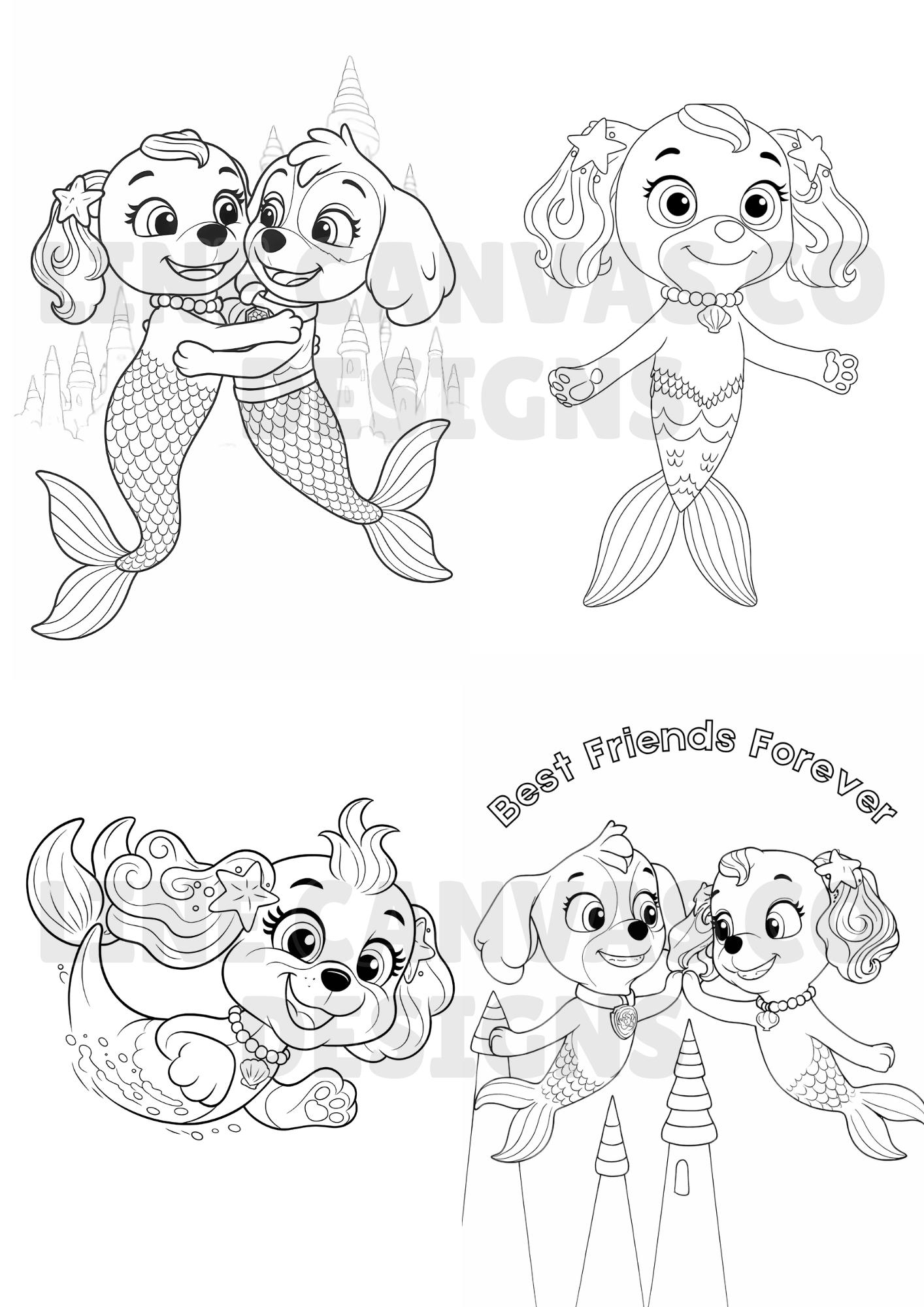 paw patrol skye coloring pages