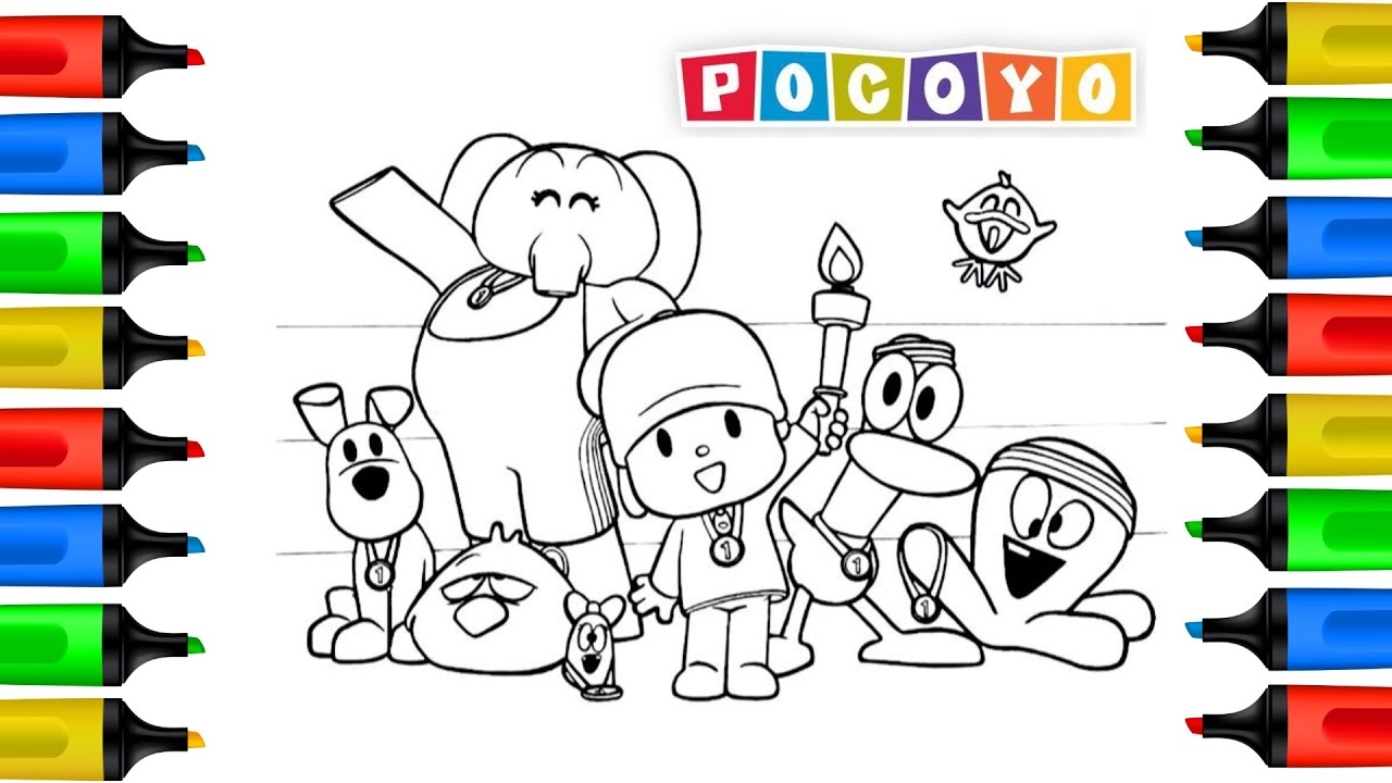 coloring pocoyo book coloring pocoyo pages