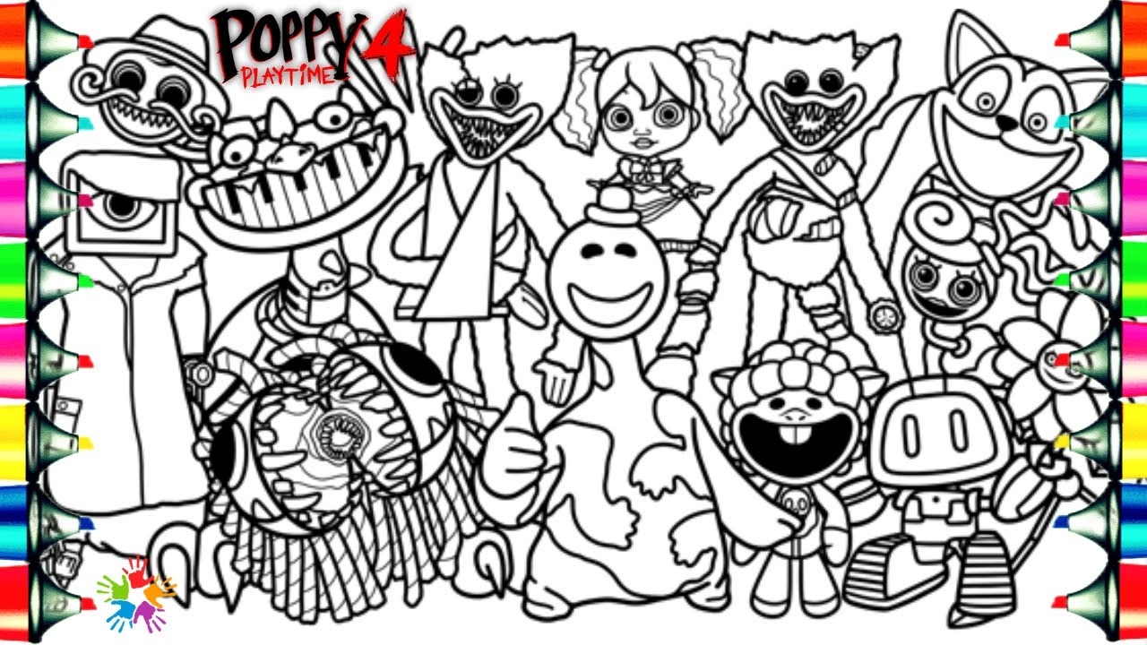 Poppy Playtime Chapter 4 Coloring Pages How To Color All New Monsters And Bosses NCS Music YouTube