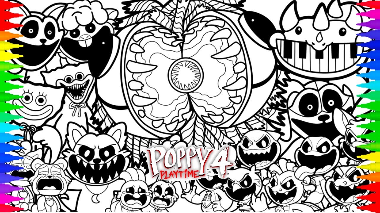 poppy playtime chapter 4 coloring pages