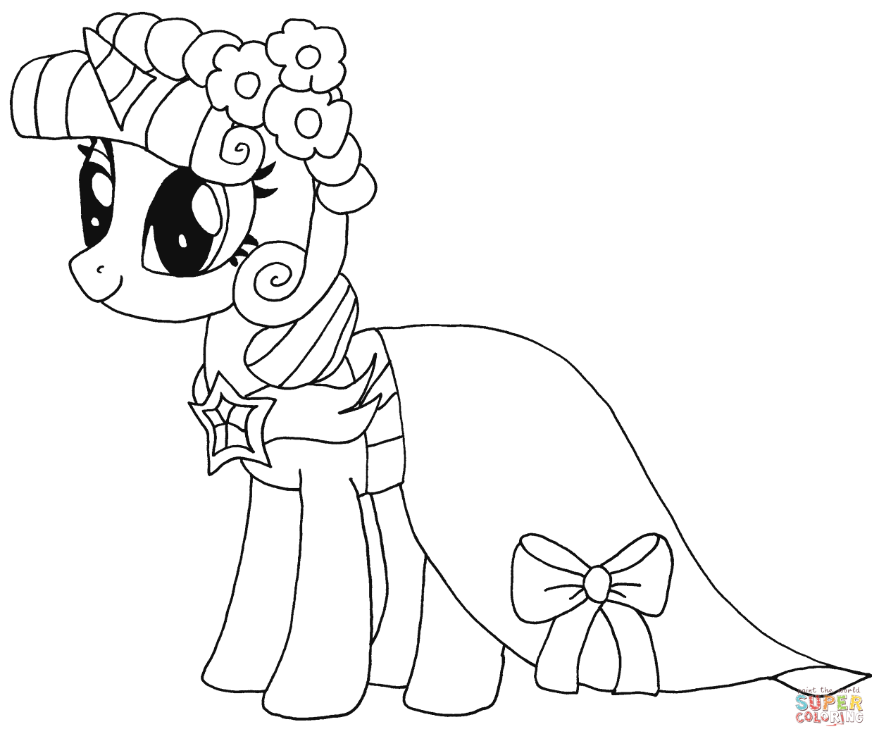 Princess Twilight Sparkle Coloring Page Free Printable