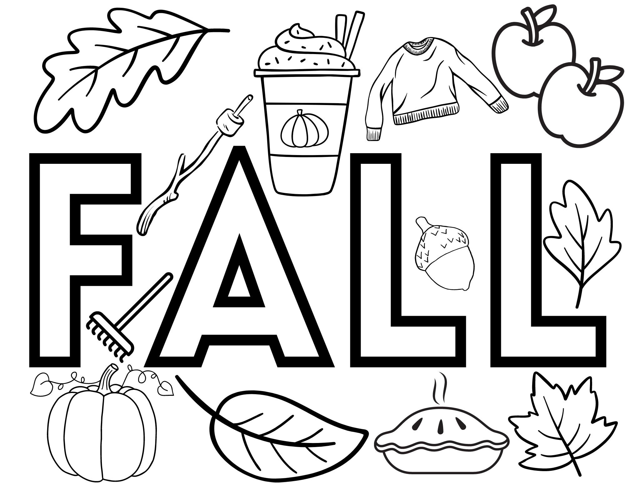 free fall coloring page