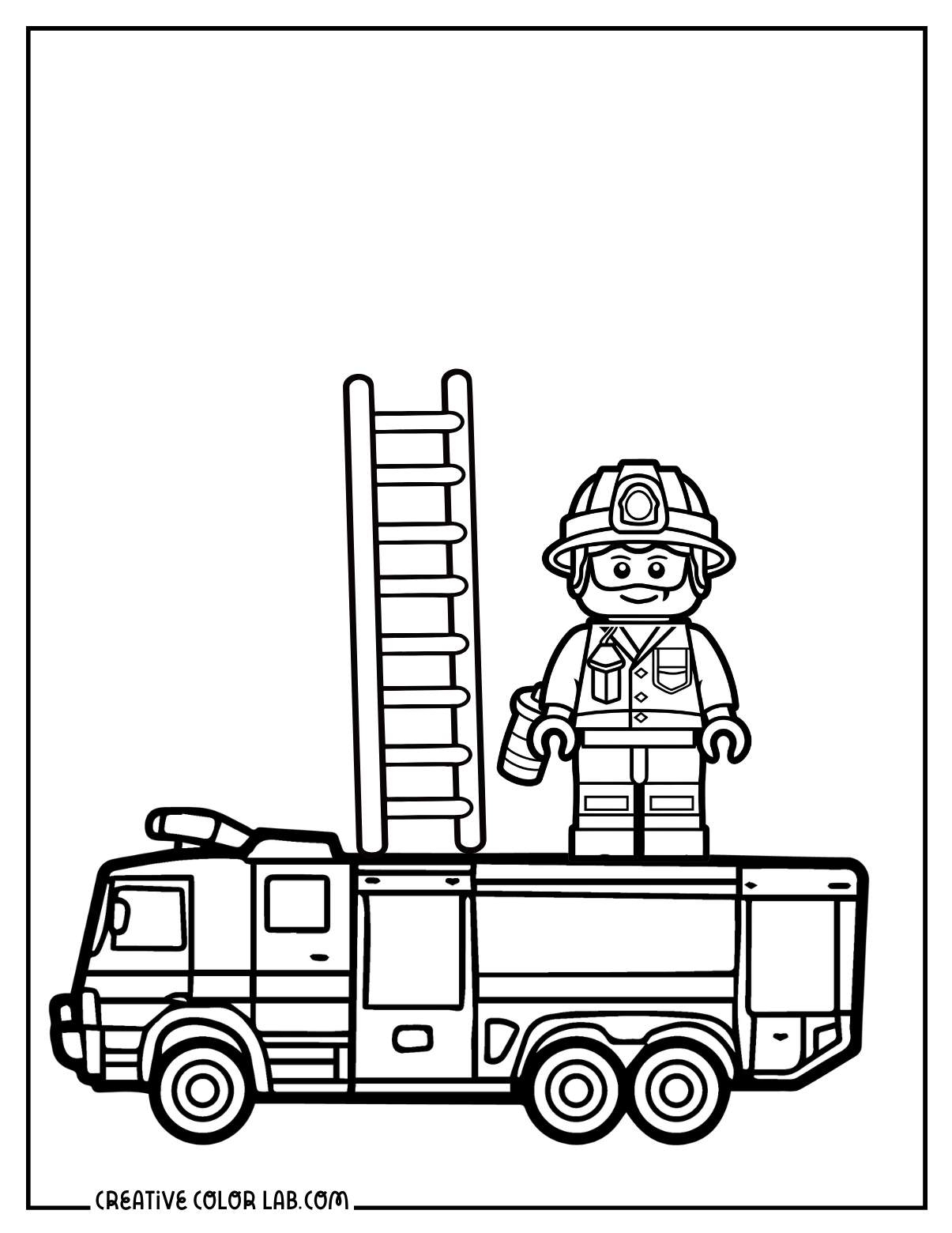 fire truck coloring page