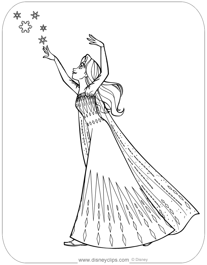 elsa anna coloring pages