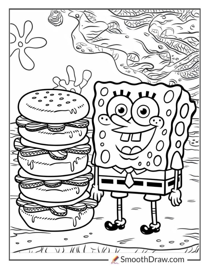 Printable Nickelodeon 28 SpongeBob Coloring Pages Free Printables Smooth Draw Spongebob Party Favors