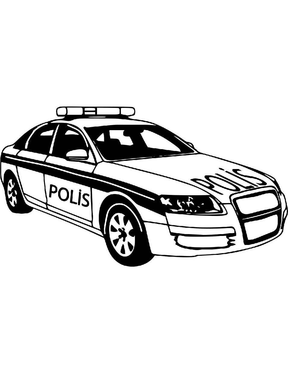 police car coloring page
