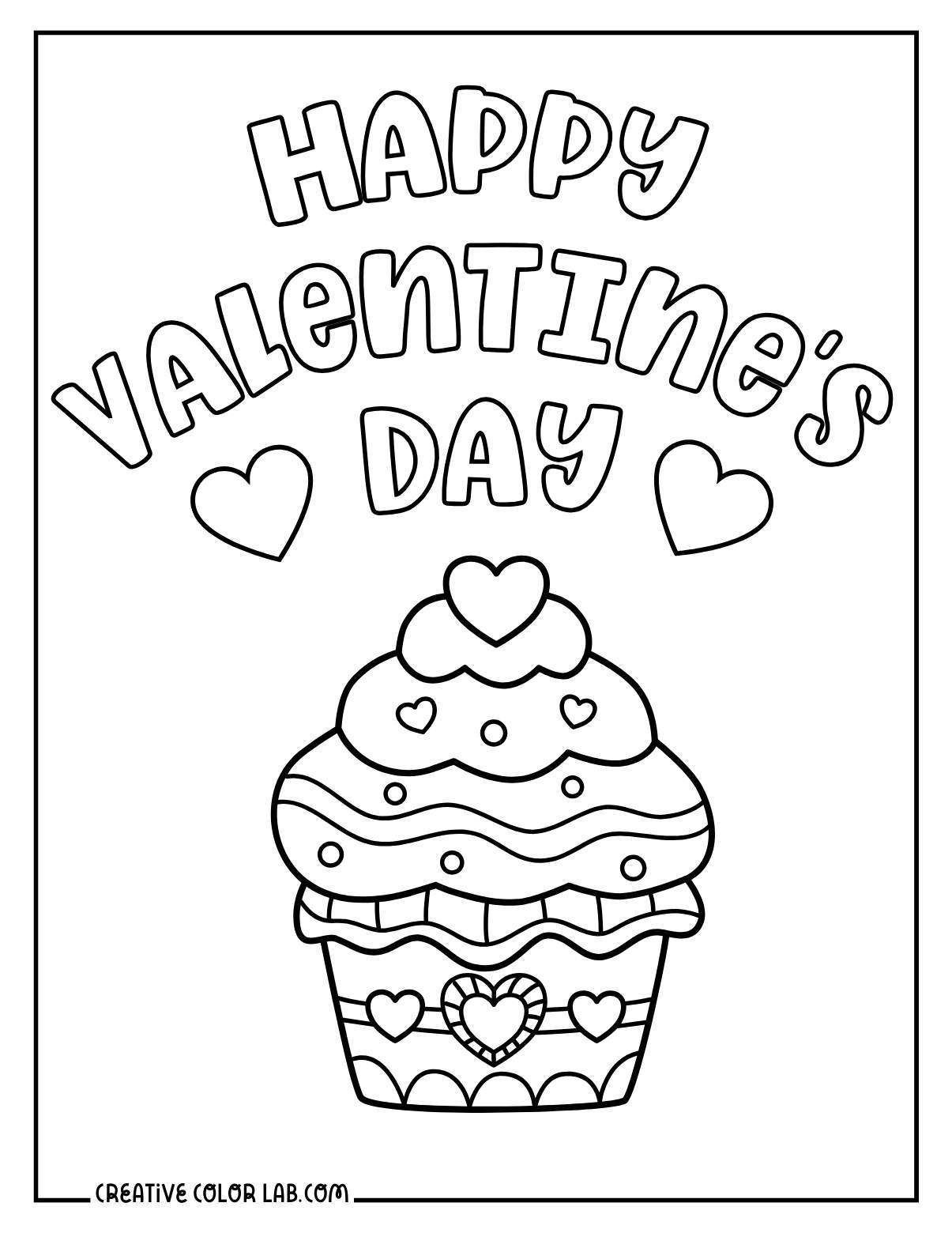 happy valentine coloring pages