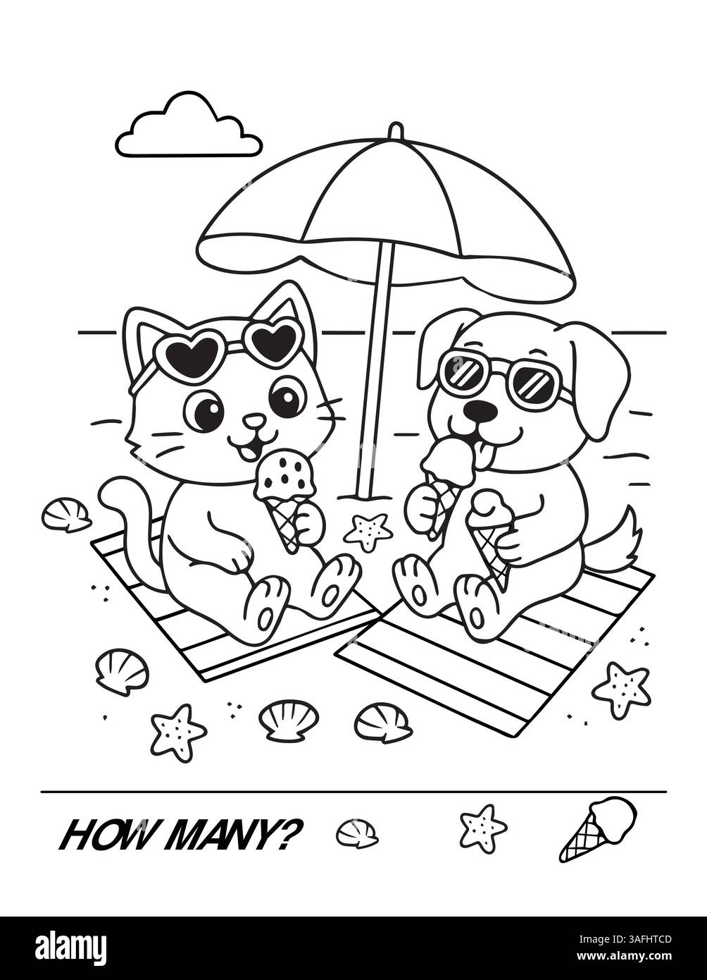 dog and cat coloring pages