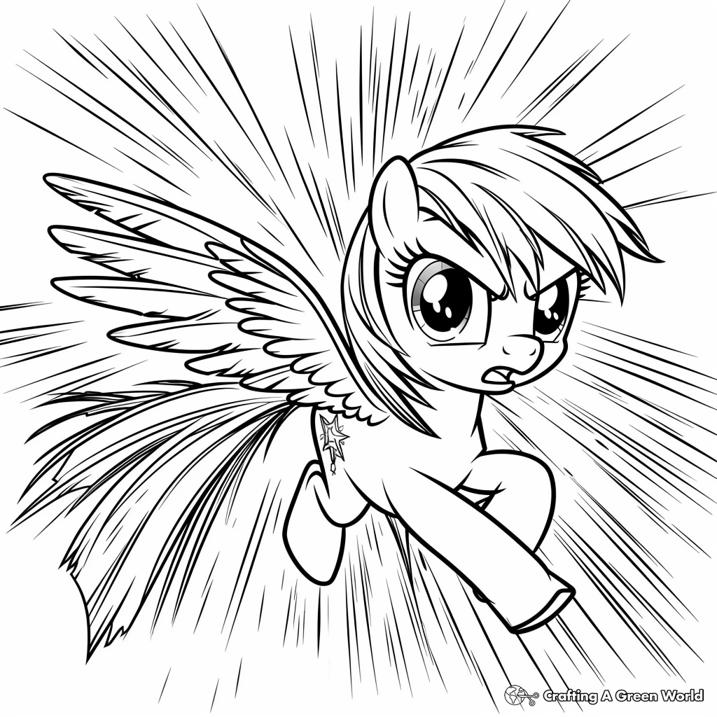 rainbow dash coloring page