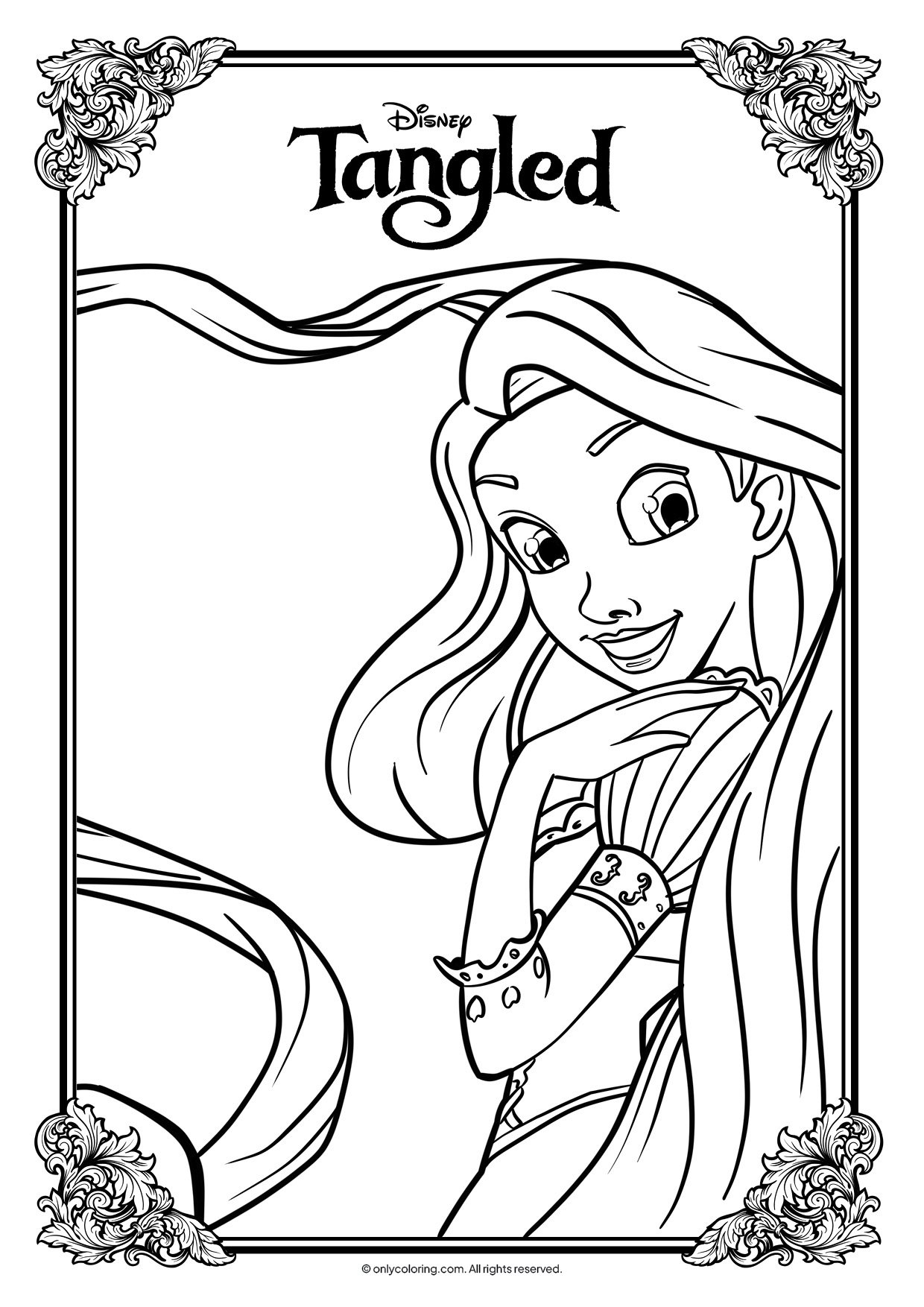disney princess rapunzel coloring pages
