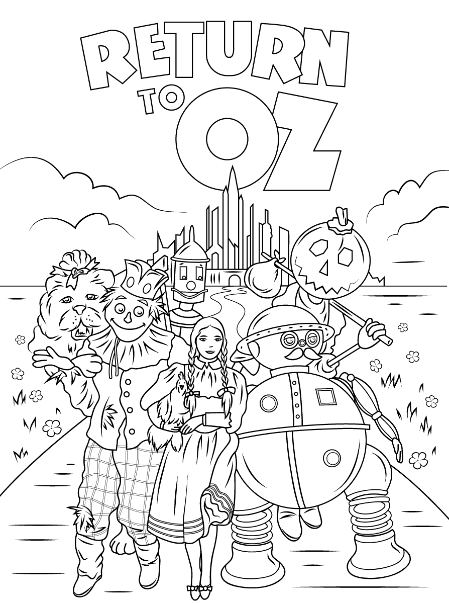 wizard of oz color pages wizard of oz color pages