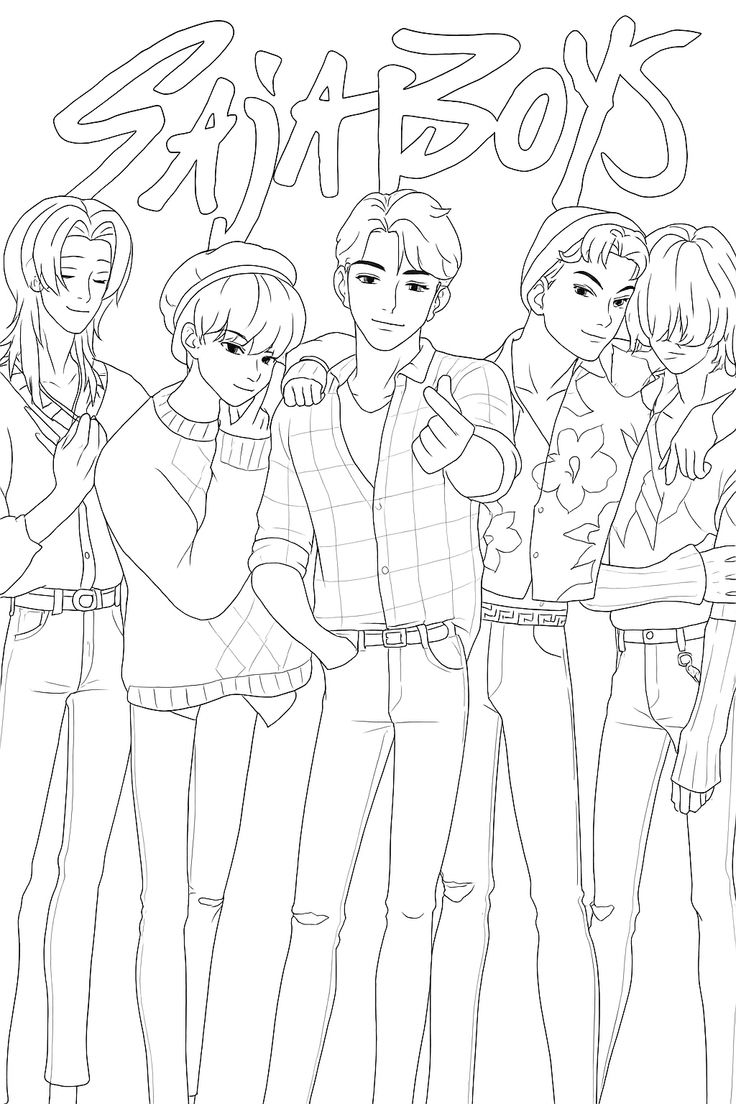 Saja Boys Para Colorir