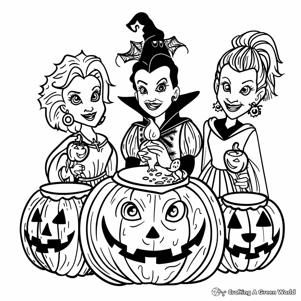 Sanderson Sisters Hocus Pocus Coloring Pages Free Printable 